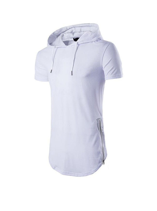 Gilbert Short-sleeved Drawstring Hoodie T-shirt