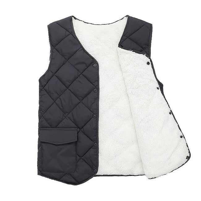 Men's Solid Color Quilted Fleece Lined Lightweight Gilet