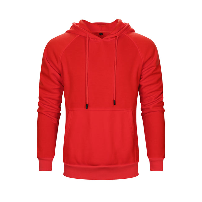 Men's Solid Color Raglan Sleeves Fleece Hoodies Sweatshirts
