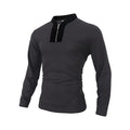 Men's Half Zip Texture Stretch Baseball Collar Long Sleeve Tracksuit