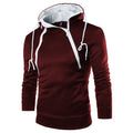 Men's Stand Collar Solid Color Zip Hoodies Sweatshirts