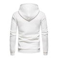 Men's Jacquard Small Check Solid Color Pullover Hoodie Sweatshirts