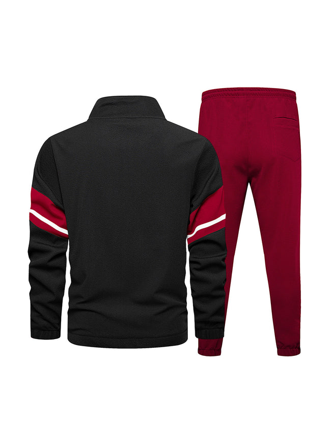 Jackson Stand Collar Sweatshirt With Elastic Waist Sweatpants