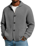 Autumn And Winter Solid Color Stand Collar Knitted Sweater Jacket