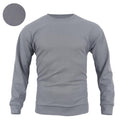 Men's Waffle Solid Color Pullover Long Sleeve Sweatshirt