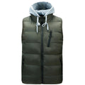 Men's Stand Collar Detachable Hood Zip-up Padded Gilet