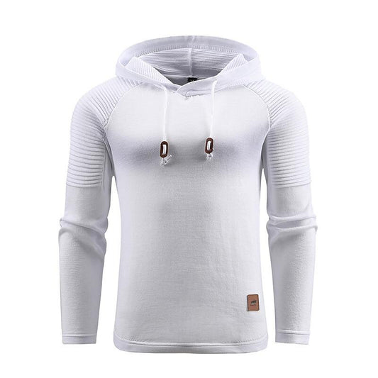 Men's Pullover Solid Color Hooded Sweater Basic Vintage Style Outdoor Daily