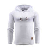 Men's Pullover Solid Color Hooded Sweater Basic Vintage Style Outdoor Daily