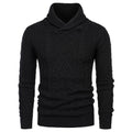 Men's Shawl Collar Cable Casual Slim Fit Long Sleeve Sweater