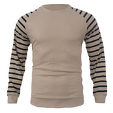 Men's Waffle Patchwork Pullover Raglan Sleeves Sweatershirt