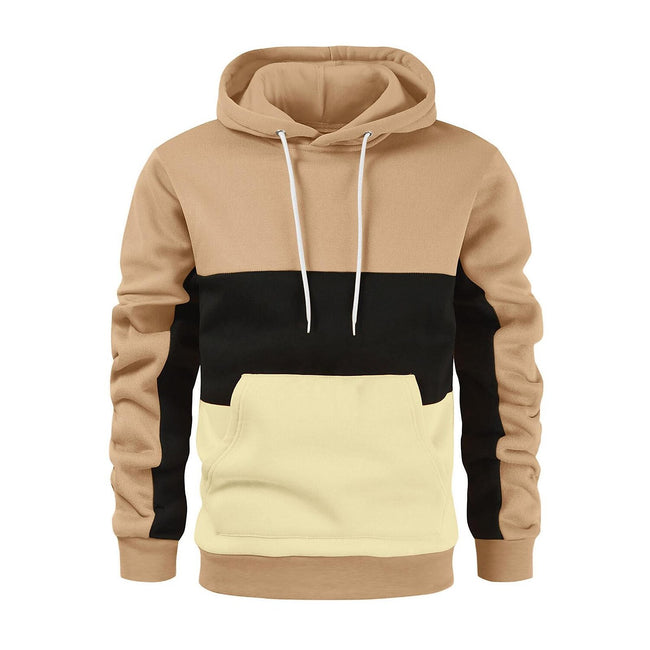 Men's Hoodie Pullover Patchwork Drawstring Sweatshirt Sports & Outdoor Casual Daily Sportswear