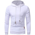 Men's Jacquard Small Check Pullover Basic Hoodie Sweatshirt