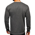 Men's Pullover Solid Color Fleece Crew Neck Sweatshirts