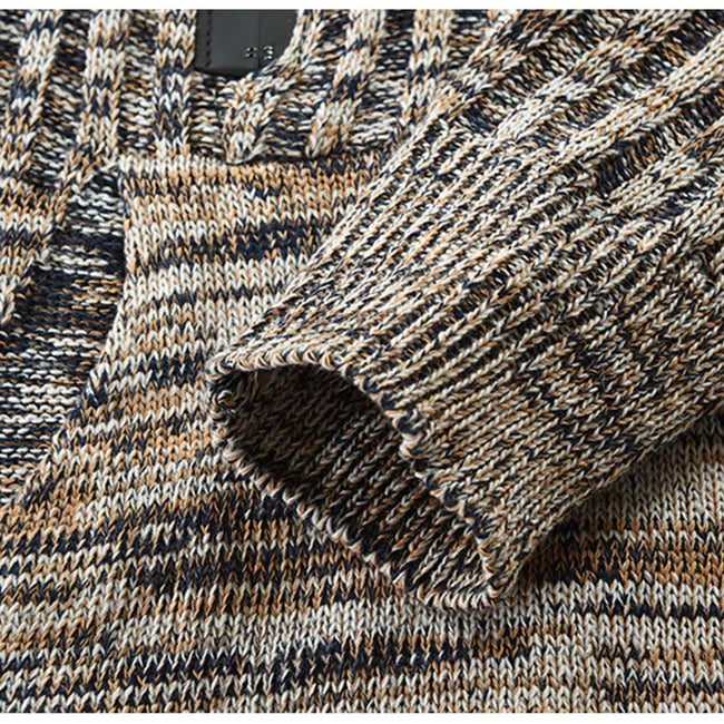 Men's Melange Half Zip Kangaroo Pocket Sweater