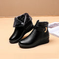 š„Last Day Promotion 50% OFF - Women's Metal Buckle Genuine Leather Wool Orthopedic Boots