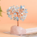 Natural Rose Quartz Jewelry Original Stone Base Fortune Tree