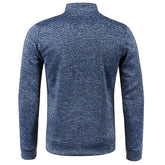 Men's Stand Collar Cardigan Long Sleeve Thin Fleece Sweater