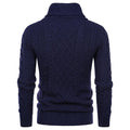 Men's Shawl Collar Cable Casual Slim Fit Long Sleeve Sweater