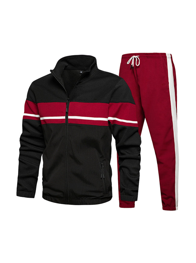 Jackson Stand Collar Sweatshirt With Elastic Waist Sweatpants