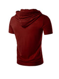 Ronald Solid Color Hooded Casual T-shirt