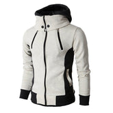Men's High Collar Two Tone High Collar Windproof Hoodie