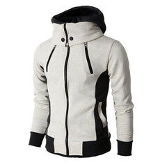 Men's High Collar Two Tone High Collar Windproof Hoodie