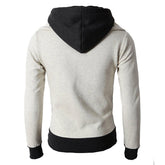 Men's High Collar Two Tone High Collar Windproof Hoodie