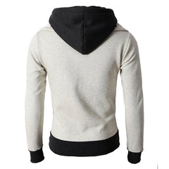Men's High Collar Two Tone High Collar Windproof Hoodie