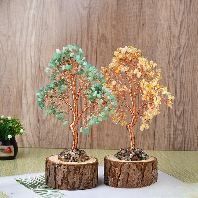 Natural Crystal Money Tree Birthday Gift