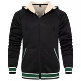 Men's Full Zip Regular Fit Fleece Hooded Sweatshirt with Pockets