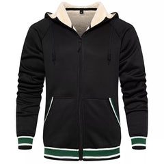 Men's Full Zip Regular Fit Fleece Hooded Sweatshirt with Pockets