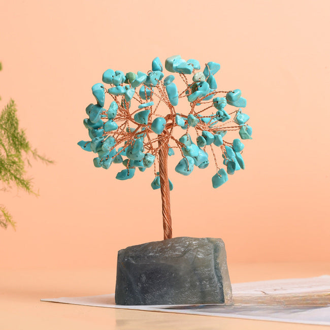Natural Amethyst Cluster Base Fortune Tree Decoration