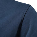 Men's Baseball Collar Solid French Terry Zip Sweater Jacket