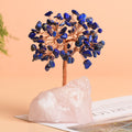 Natural Rose Quartz Jewelry Original Stone Base Fortune Tree