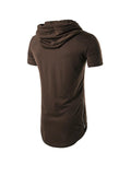 Gilbert Short-sleeved Drawstring Hoodie T-shirt