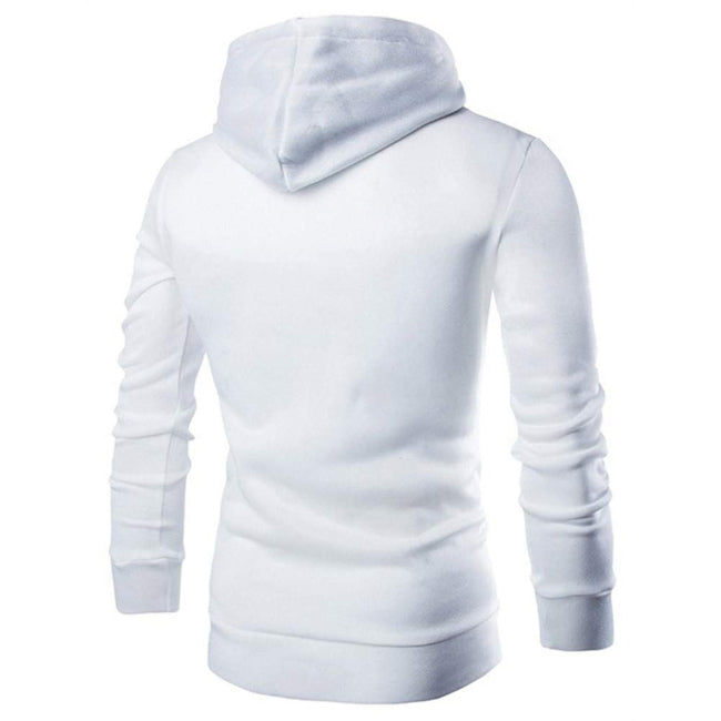Men's Stand Collar Solid Color Zip Hoodies Sweatshirts