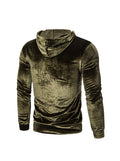 Men's Velvet Solid Color Pullover Hoodie Sweatshirts