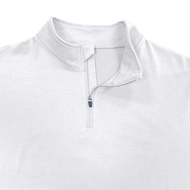 Men's Stand Collar Zip Solid Color Long Sleeve T-Shirt