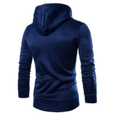 Men's Stand Collar Solid Color Zip Hoodies Sweatshirts