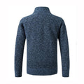 Men's Color Block Stand Collar Full Zipper Cardigan