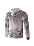 Men's Velvet Solid Color Pullover Hoodie Sweatshirts