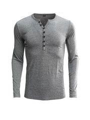 Daniel Solid Color Long-sleeved T-shirt