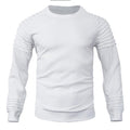 Men's Waffle Patchwork Crew Neck Raglan Sleeves Sweatershirt