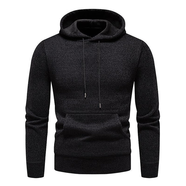 Men's Chenille Basic Casual Pullover Hooded Sweater