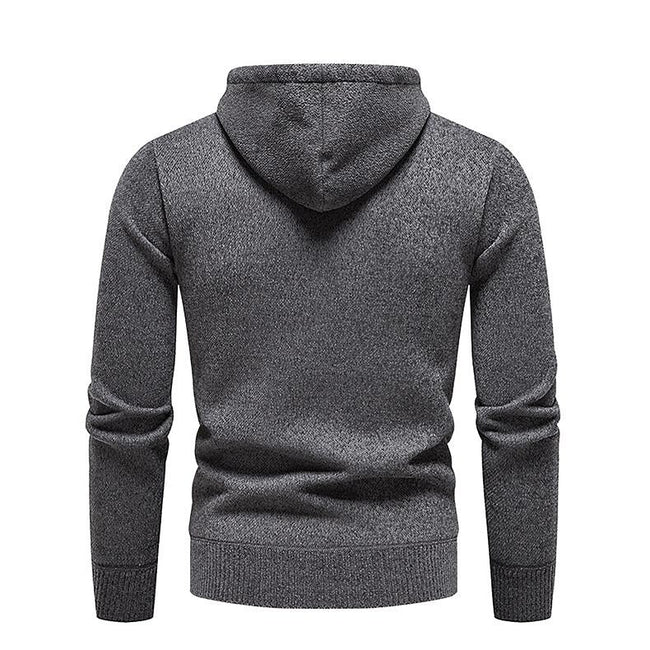 Men's Chenille Basic Casual Pullover Hooded Sweater