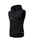 Men's Jacquard Small Check Pullover Hoodie Vest