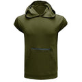 Men's Solid Color Casual Zipper Sports  Hoodie Tank Top
