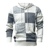 Men's Pullover Contrast Color Block Hoodie Sweater