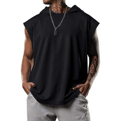 James Fitness Pullover Sports Hooded Vest Tank Top