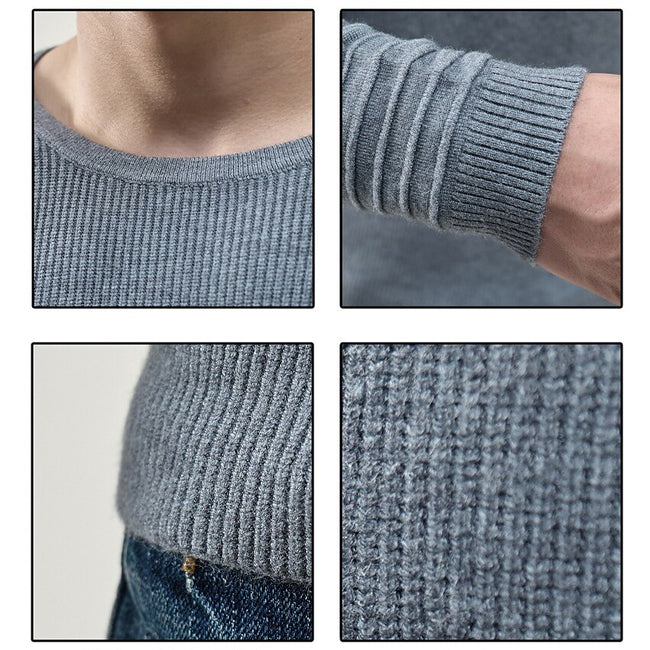 Men's Fashion Casual Crew Neck Raglan Sleeves Sweater